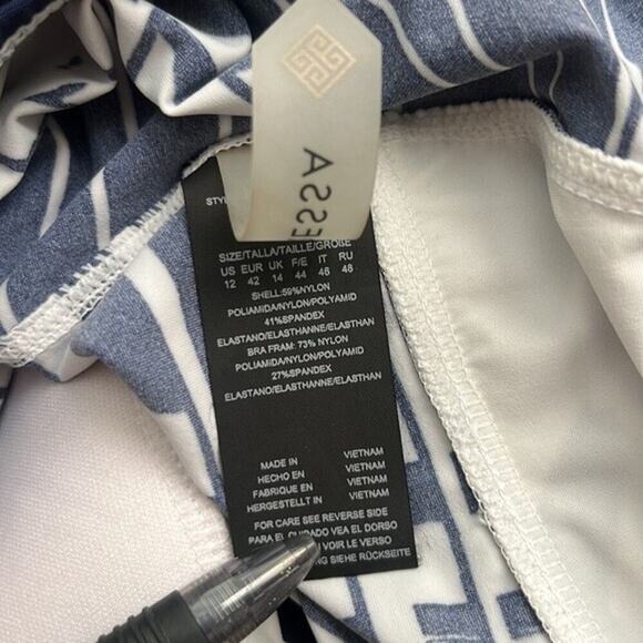 NWT Amoressa Miraclesuit "A Venetian Affair" Lido Palm Leaf Tankini Top Size 12 - Picture 8 of 10